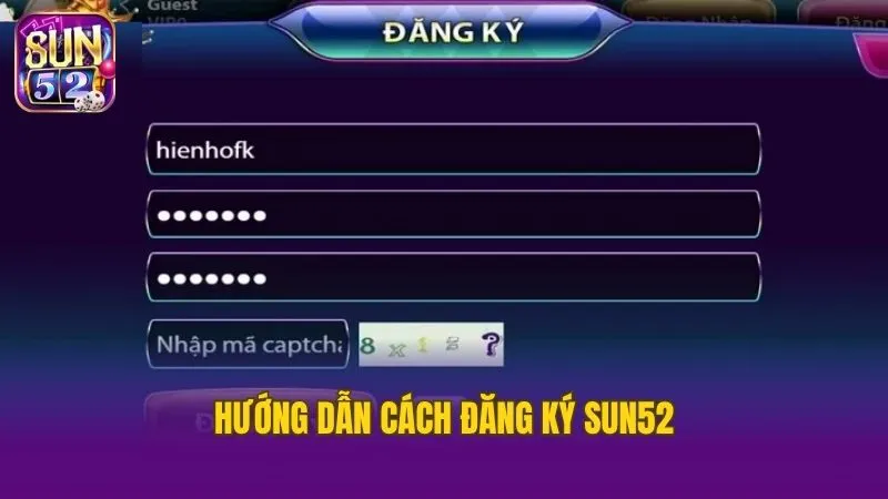 Chi tiết 5 bước tạo tài khoản đơn giản tại Sun52